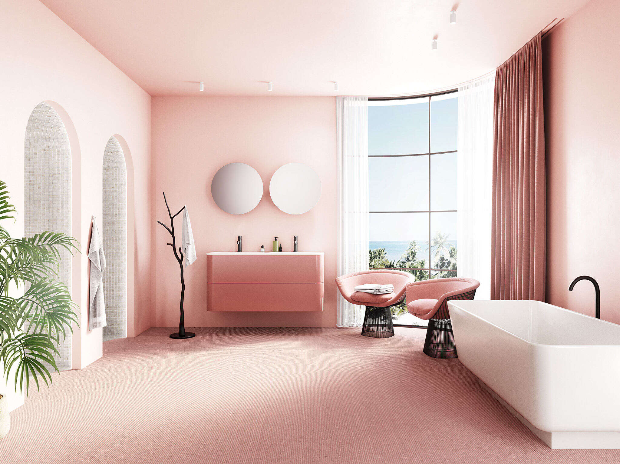 Badkamer roze Detremmerie